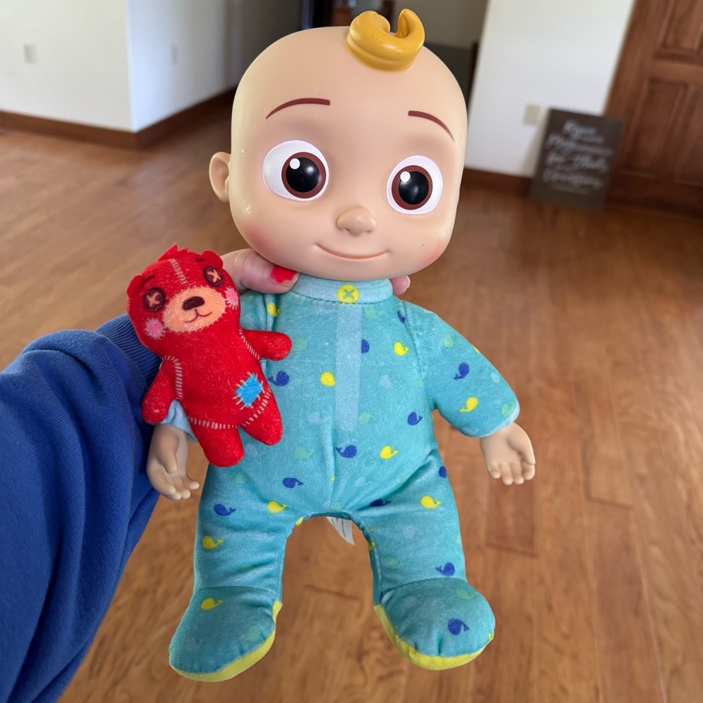 CoComelon Musical Bedtime JJ Baby Boy Doll Soft Plush Press Tummy Pajamas